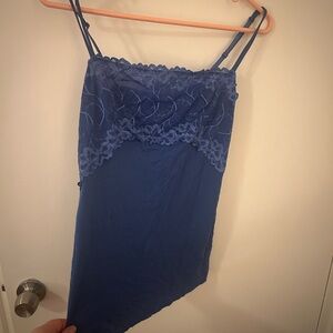 Elegant Blue Lace tank